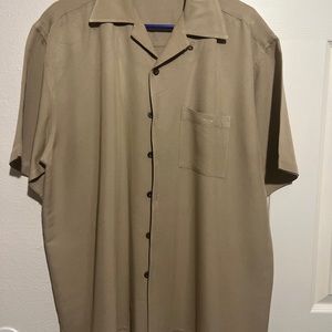 Fenzia Mens Button Up Dress Shirt Short Sleeve XL